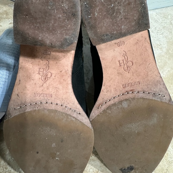 Cole Haan Reilly Black Nubuck Leather Booties Size 6.5 - Picture 6 of 8